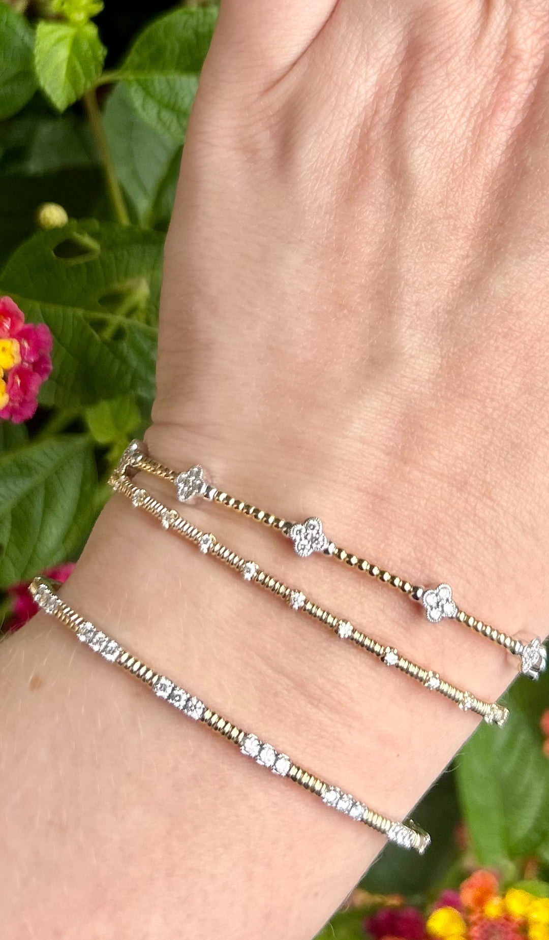 14k Y/G 1ct Dia Tennis Bracelet
