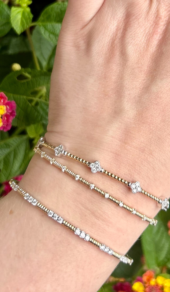 14k Y/G 1ct Dia Tennis Bracelet
