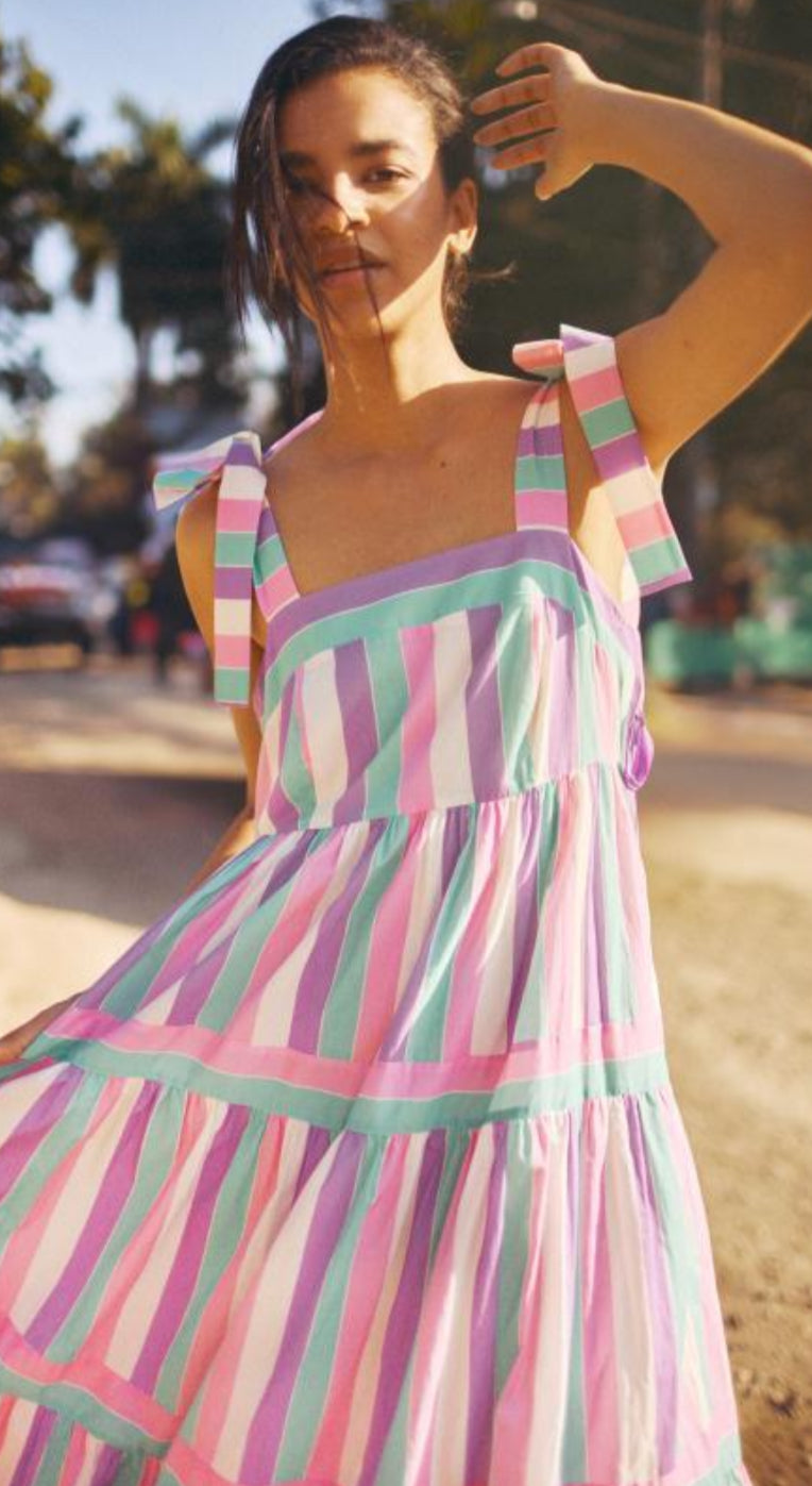 Hunter Bell Jessica Dress | Candy Stripe