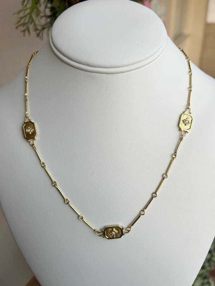 14kt Gold & Diamond Necklace N15074D-18