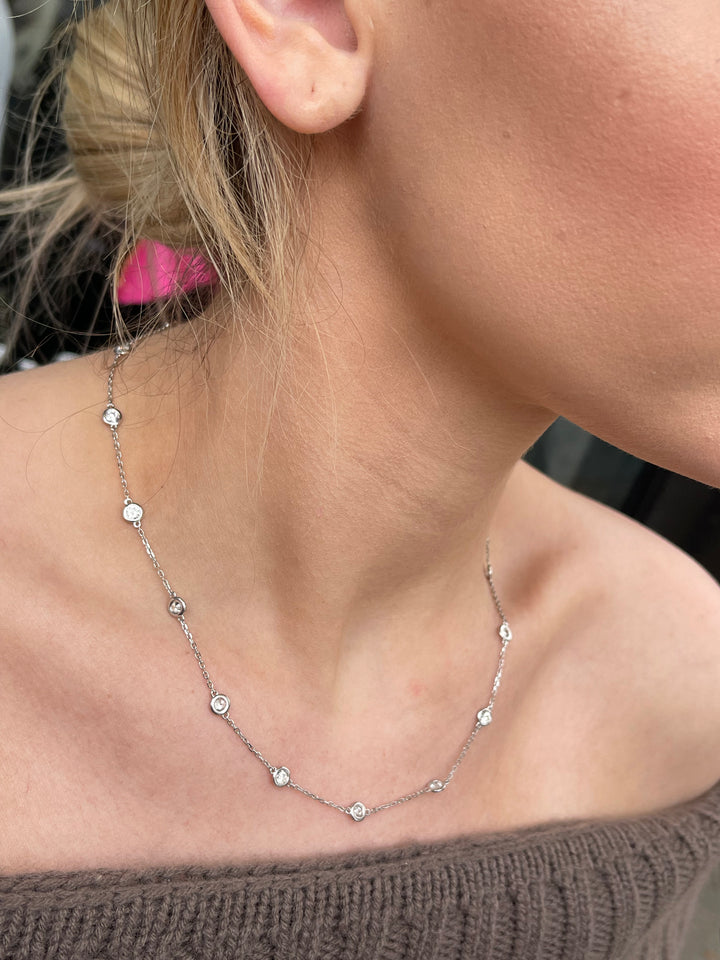 14k Diamonds by the Yard Necklace | 1-3CT