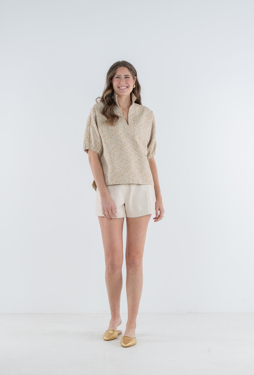 Poppy Top | Mosaic Monogram