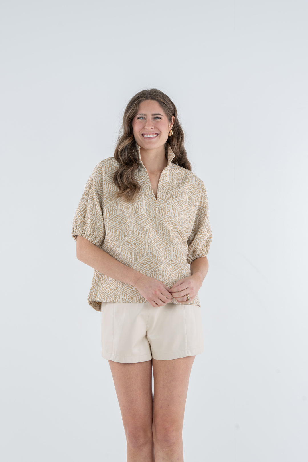 Poppy Top | Mosaic Monogram