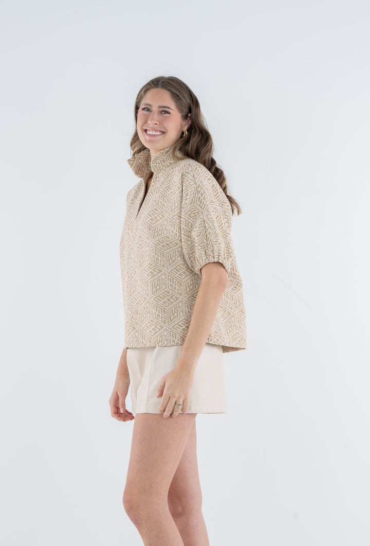 Poppy Top | Mosaic Monogram