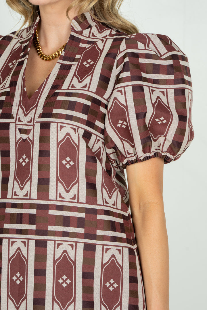 Hampton Mini Dress | Duomo Jacquard