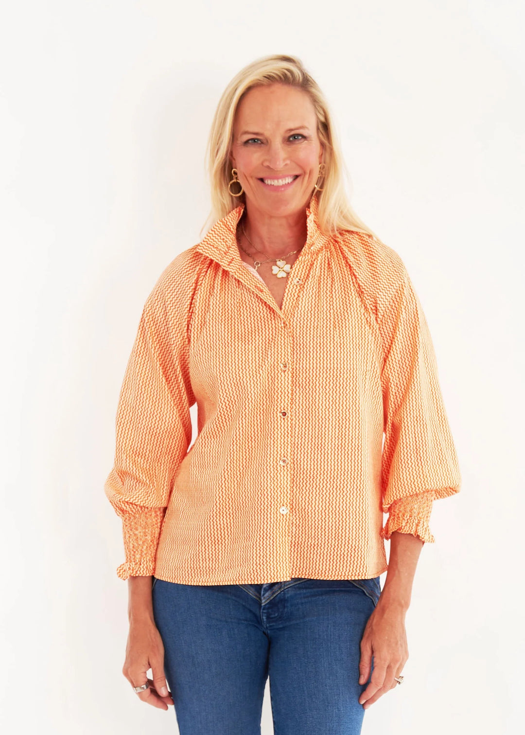 Frau Blouse | Doodle Orange