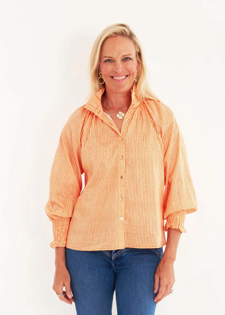 Frau Blouse | Doodle Orange