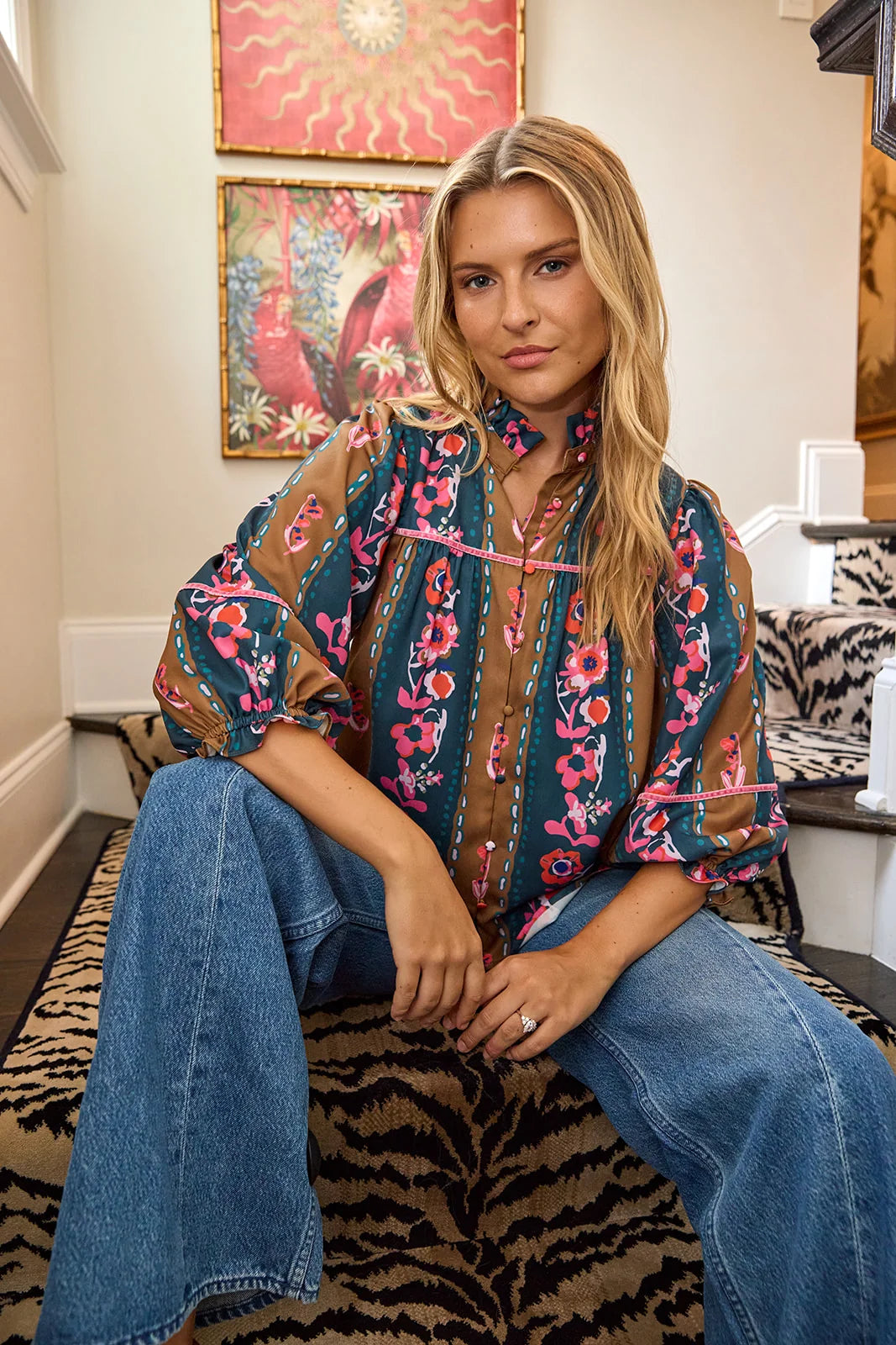 Worth Blouse | Tapestry Stripe
