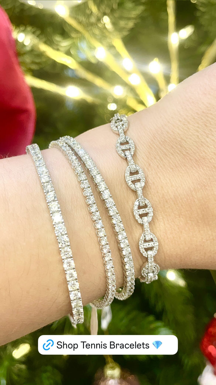 3c Diamond 14kt Chain Bracelet