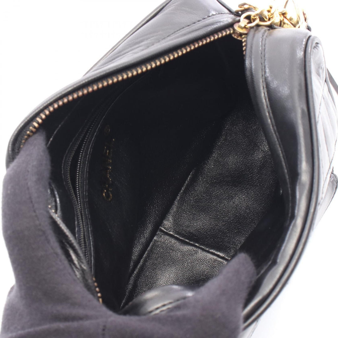 Chanel Black Matelasse Coco Mark Camera Shoulder Bag