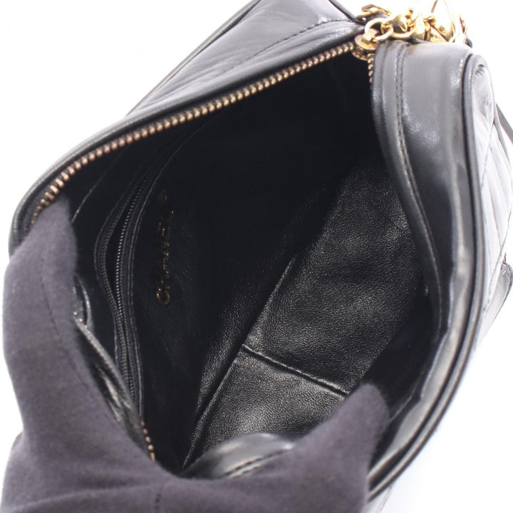 Chanel Black Matelasse Coco Mark Camera Shoulder Bag