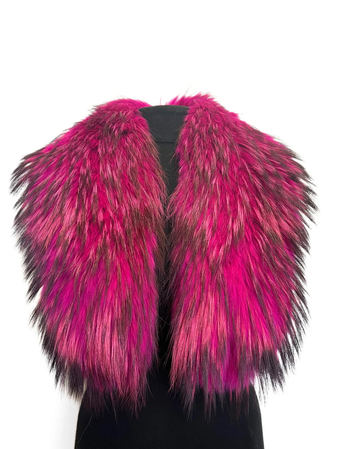 Linda Richards Fox Fur Collar | Fuchsia