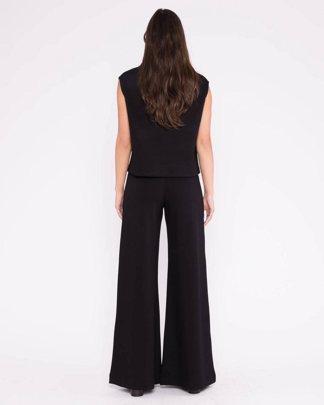 Scuba Cowl Neck Top | Black