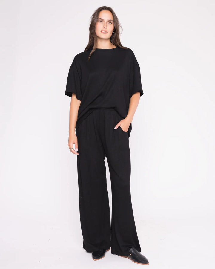 Sweater Knit Lounge Pants | Black