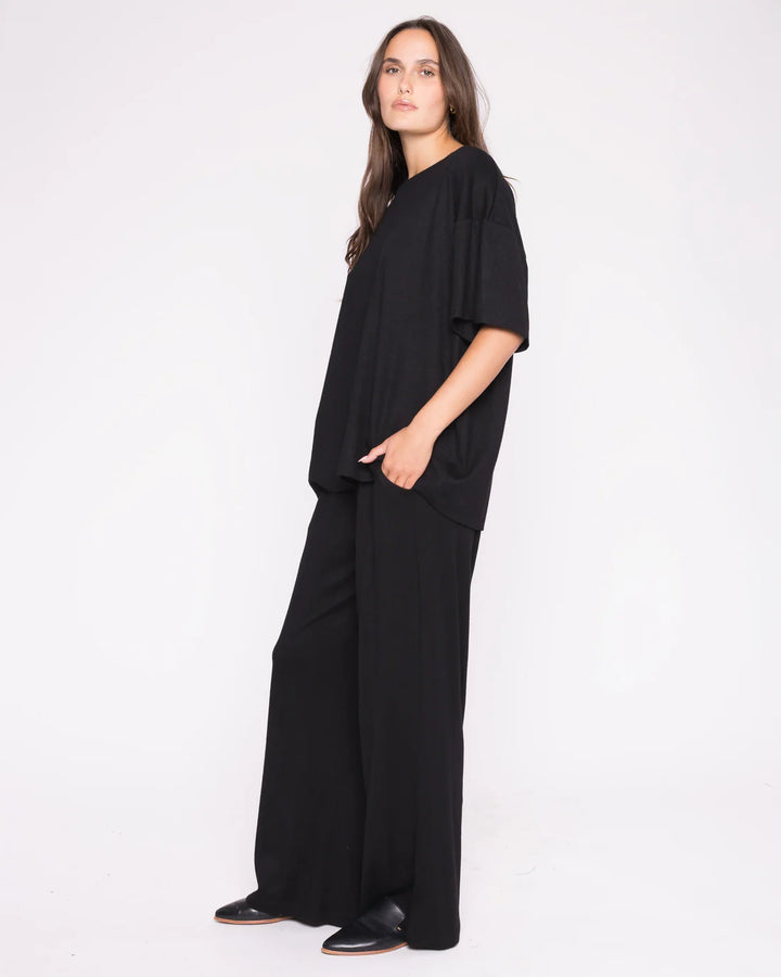 Sweater Knit Lounge Pants | Black