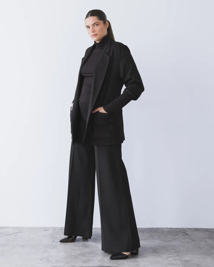 Ponte Knit Oversized Blazer | Black