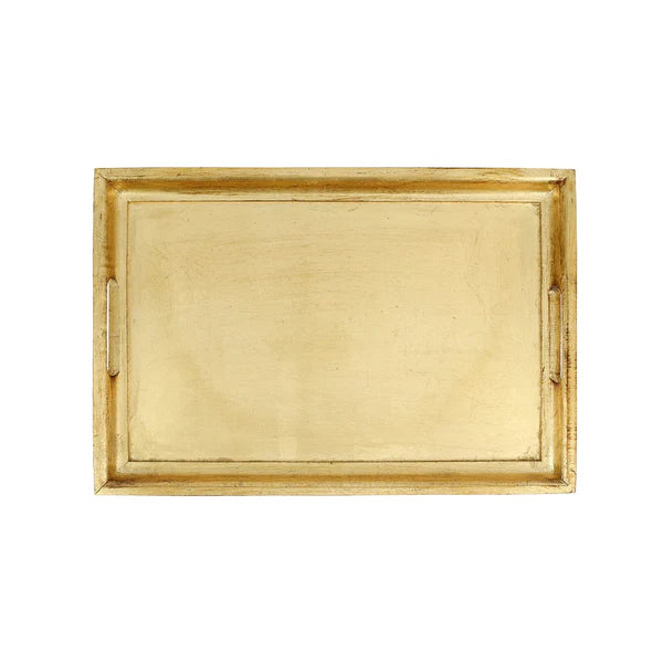 Florentine Wooden Gold Handled Rectangular Tray | + Sizes