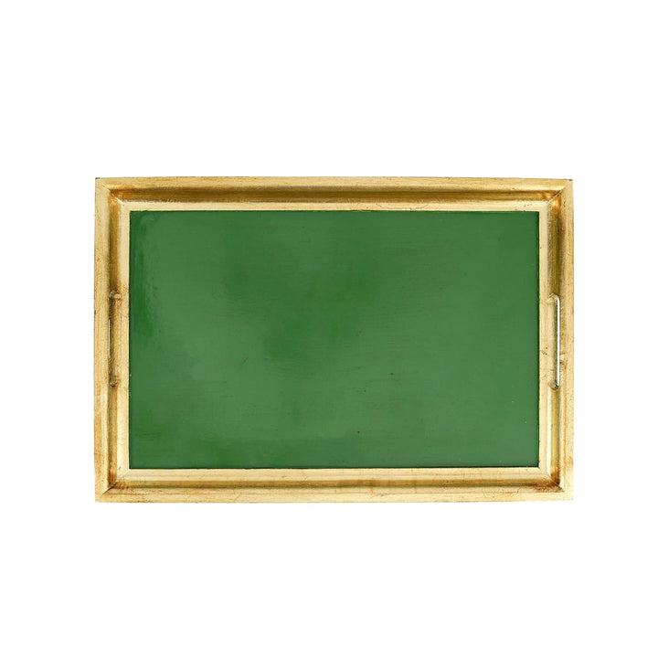 Florentine Wooden Green and Gold Rectangular Tray | +Sizes