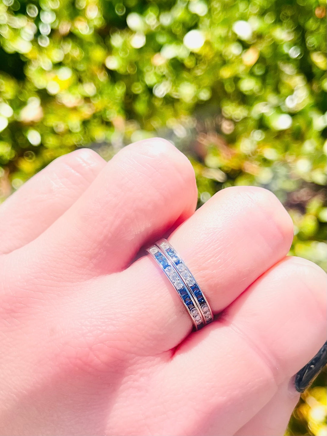 14k White Gold/ Sapphire Ring