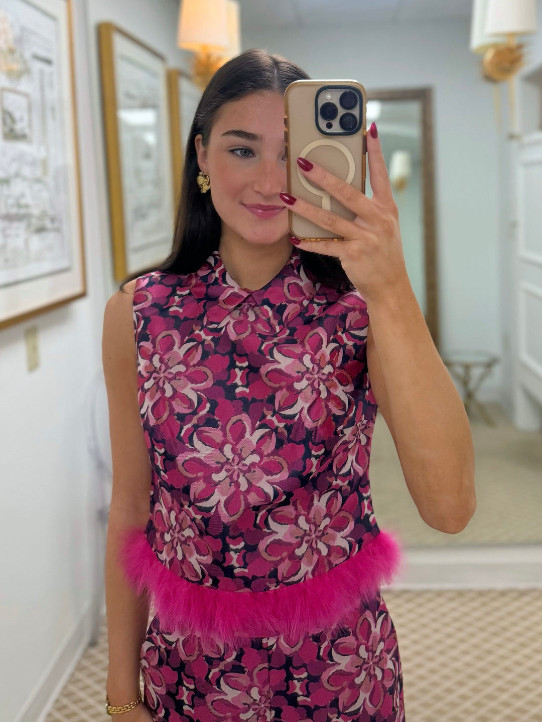 Lindsay Brocade Top | Multi