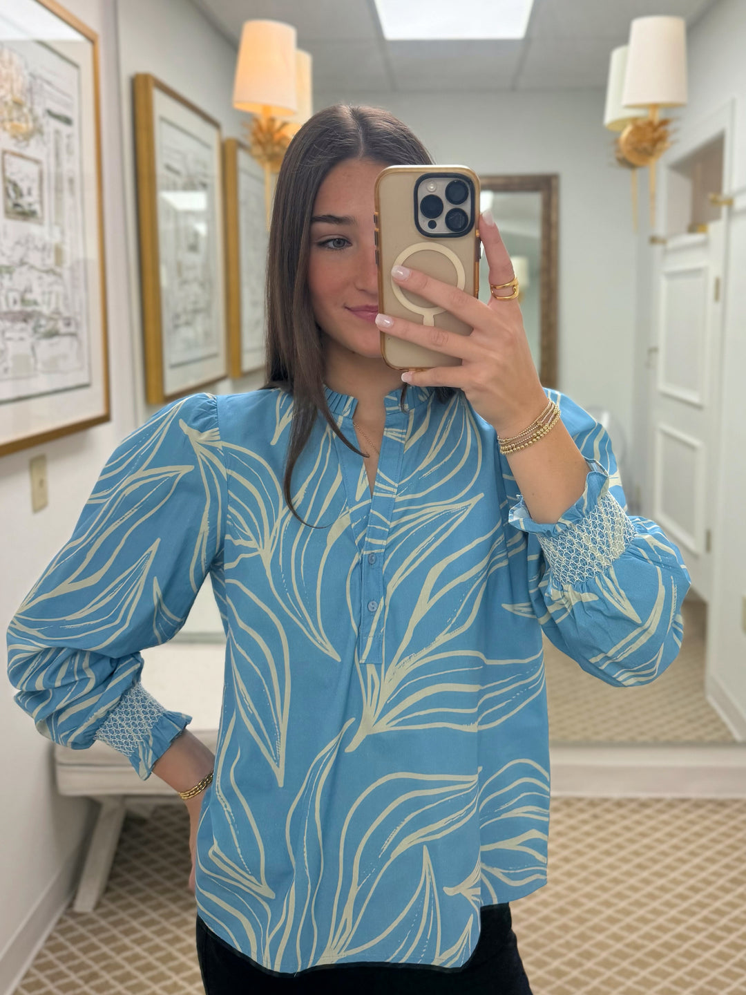 Ashley Top | Carolina Blue