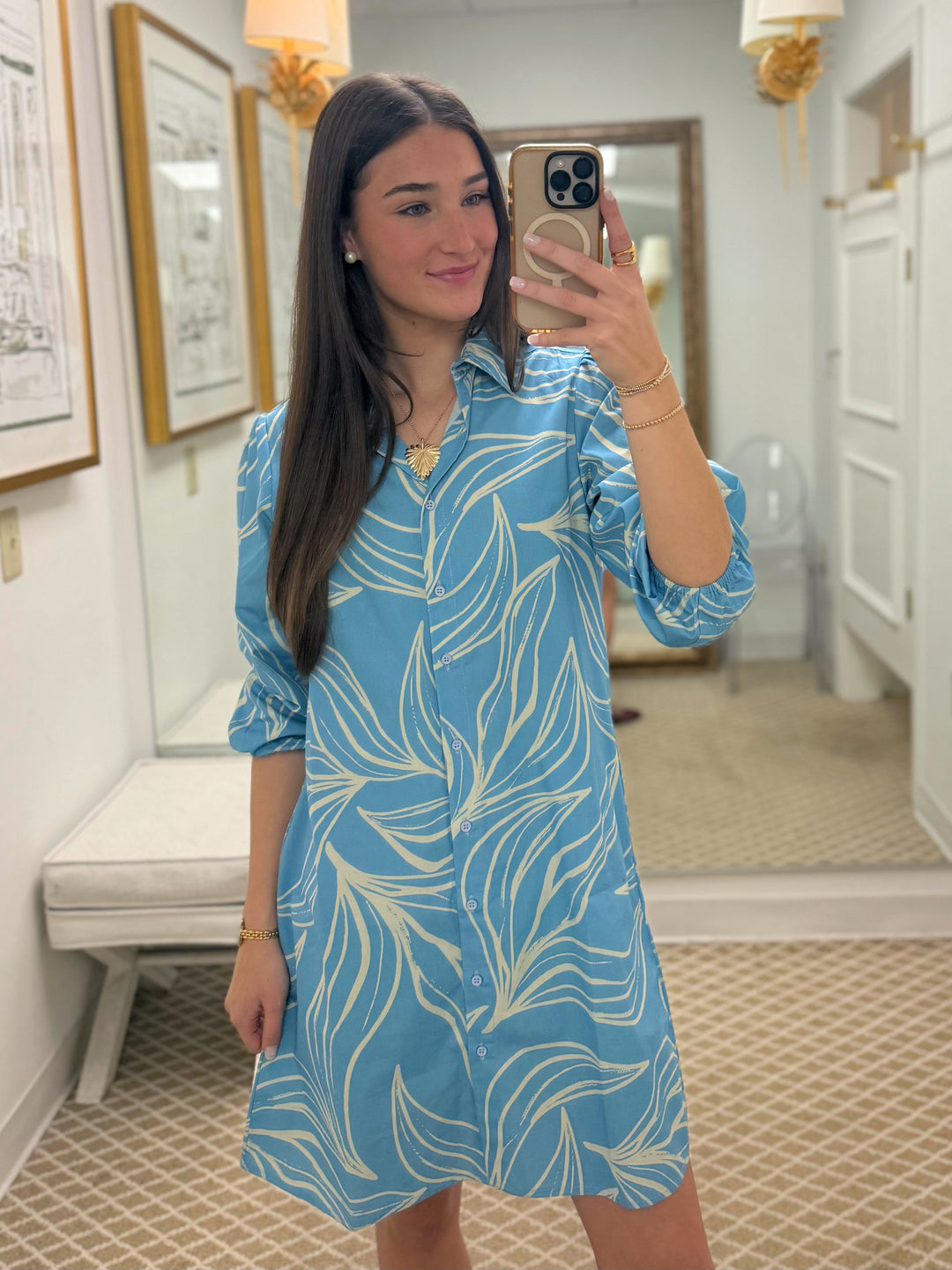 Ava Dress | Carolina Blue