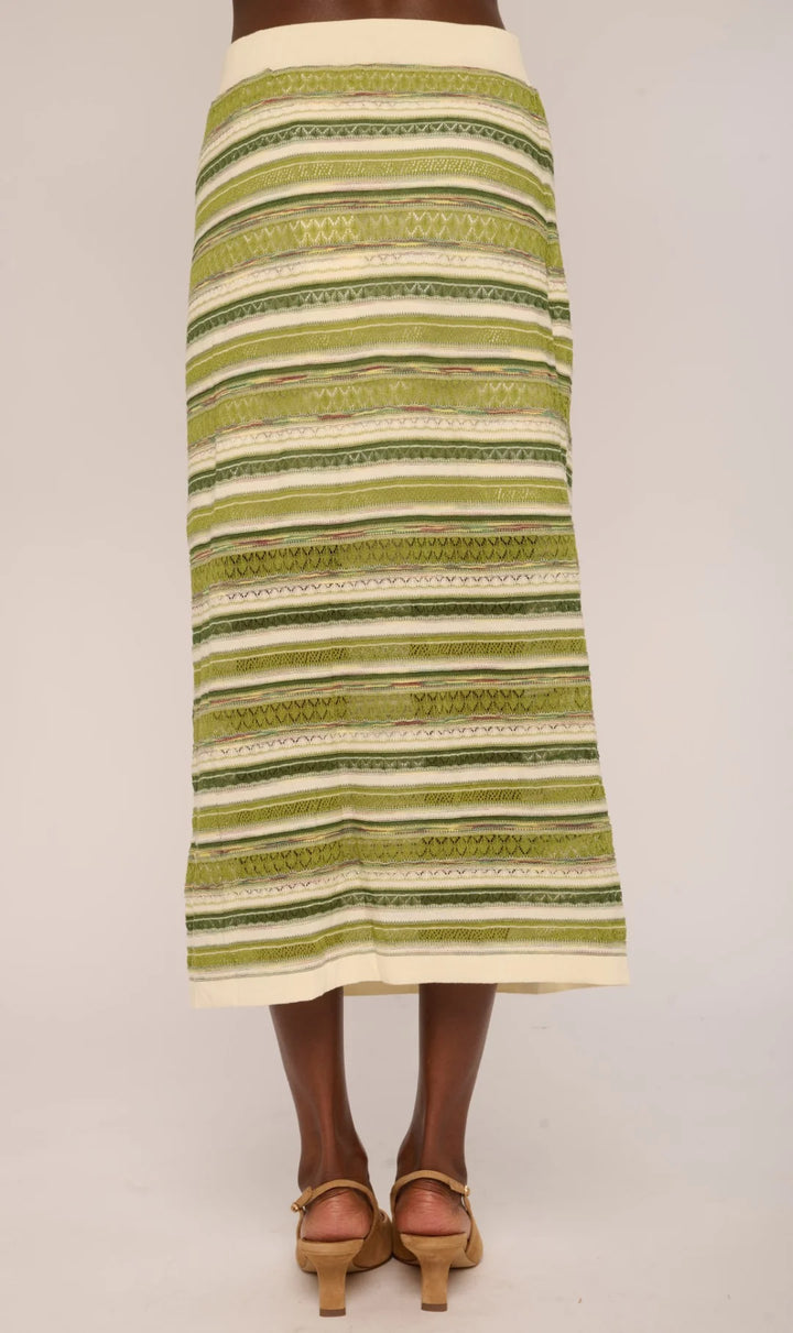 Waverly Knit Skirt | Green Space Dye