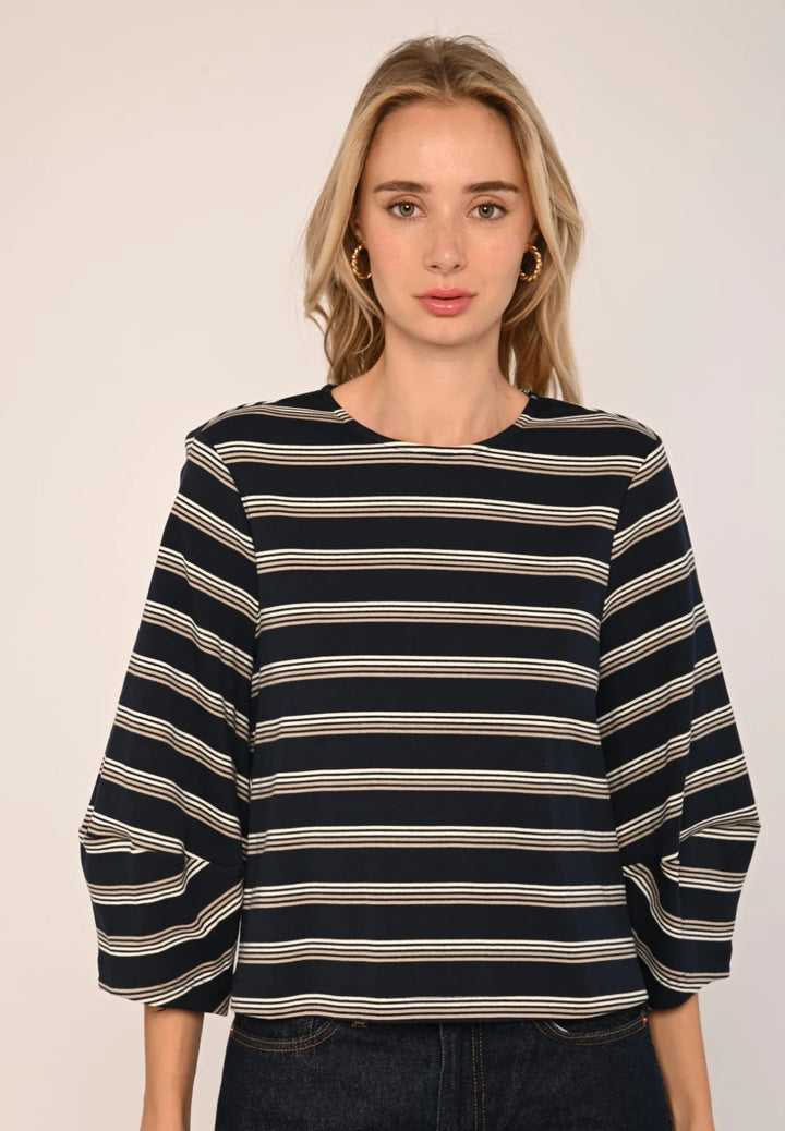 Dream Top | Multi Stripe Navy