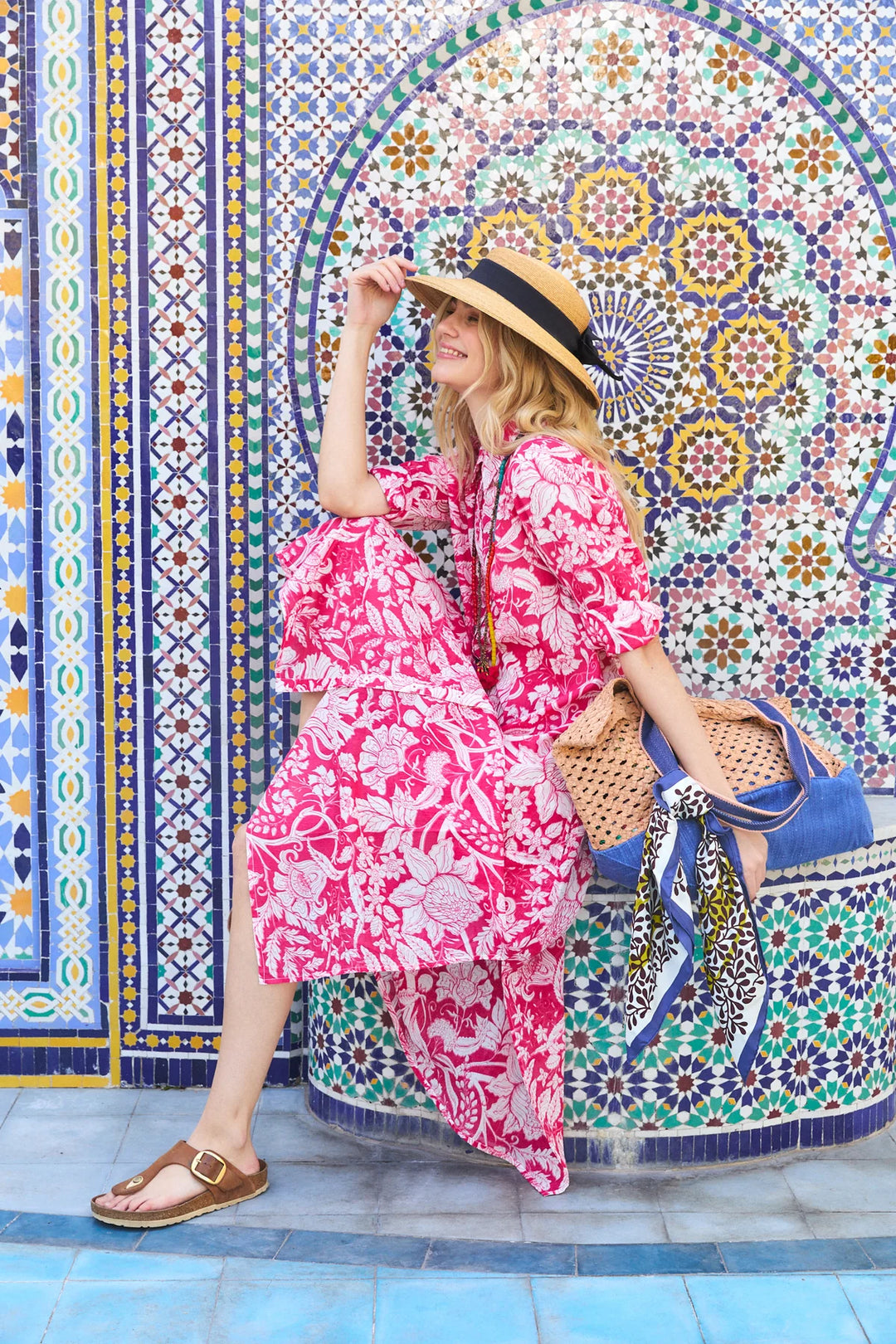 Farrah Long Kurta | Laika Magenta