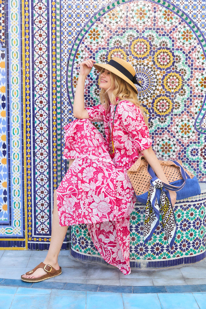 Farrah Long Kurta | Laika Magenta