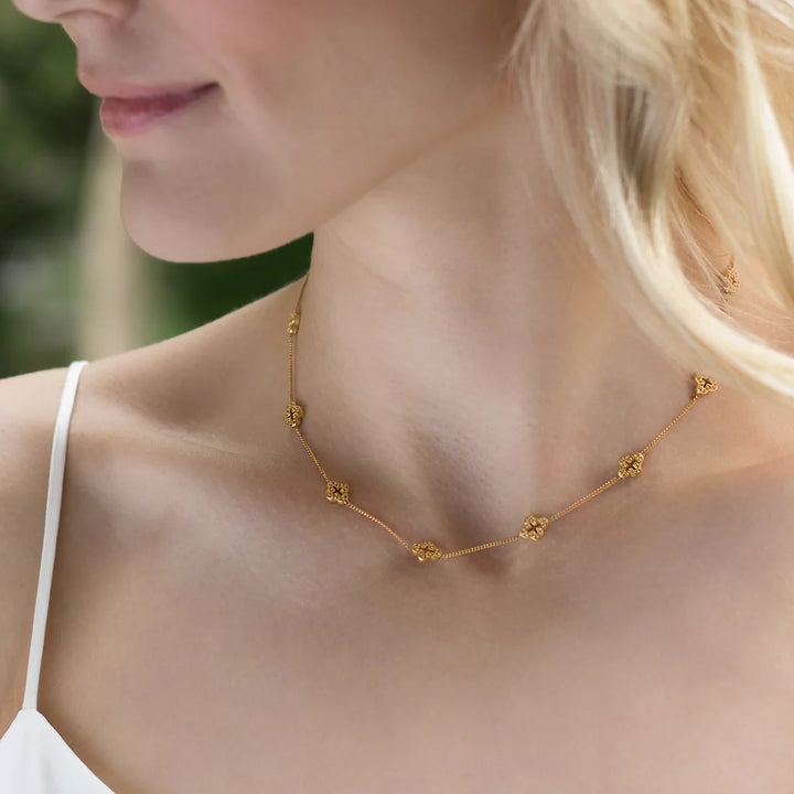 Florentine Demi Delicate Station Necklace