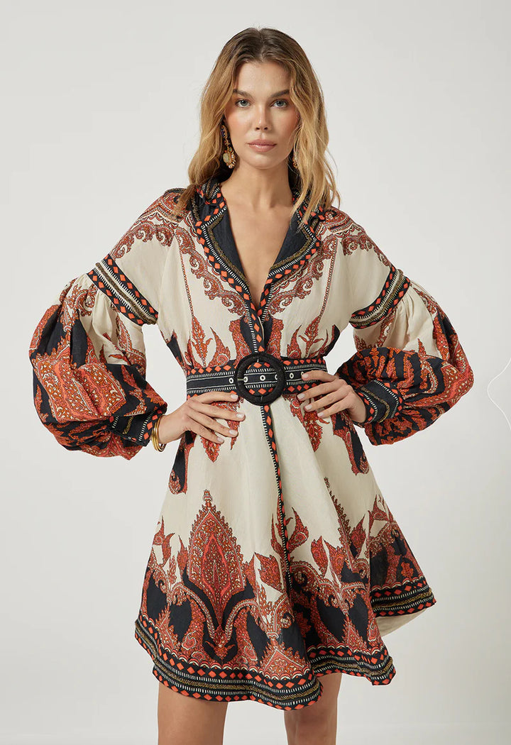 Florista Short Dress | Burnt Orange