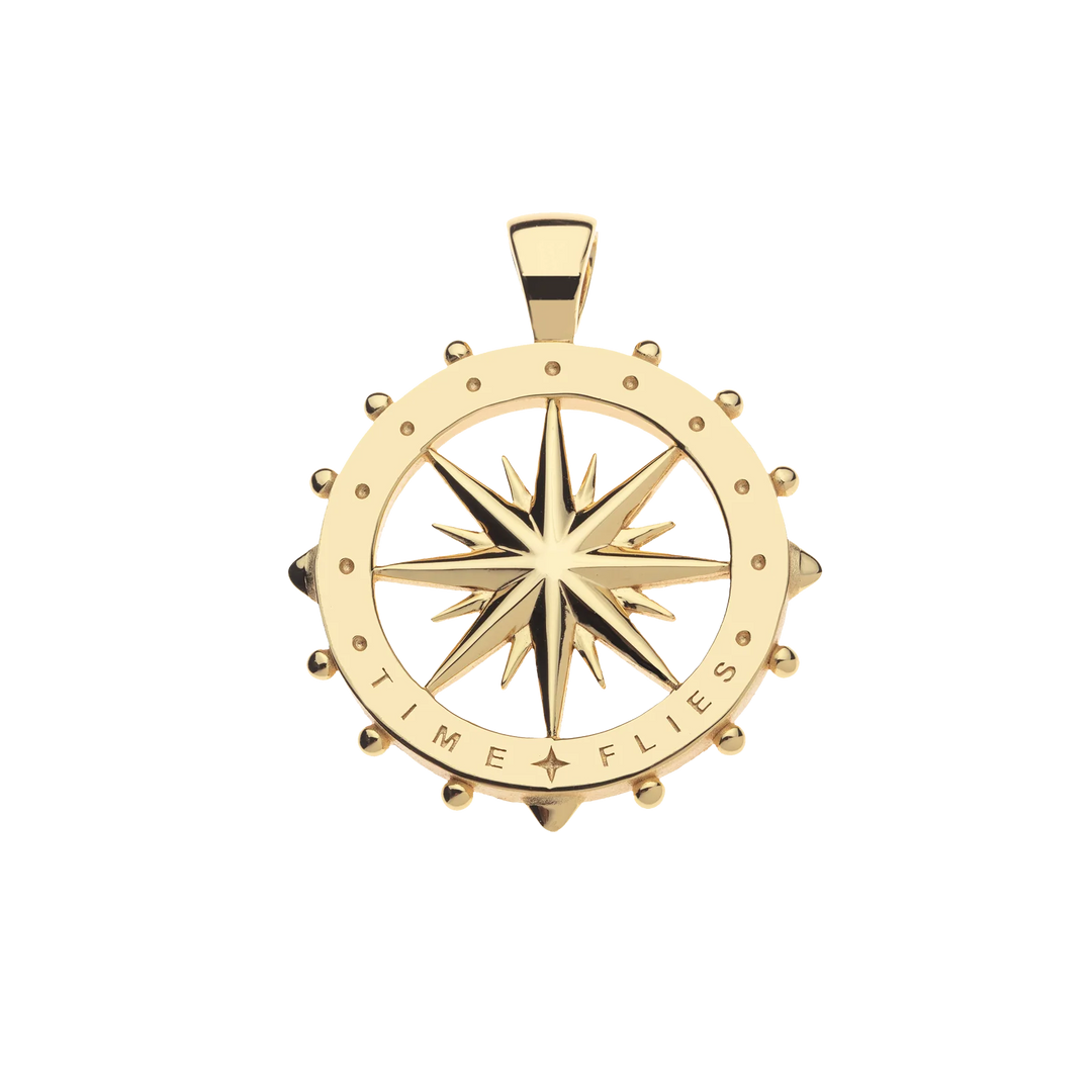FOREVER Sundial Cutout Coin Pendant on 18" Drawn Link Chain