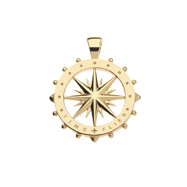 FOREVER Sundial Cutout Coin Pendant on 18" Drawn Link Chain