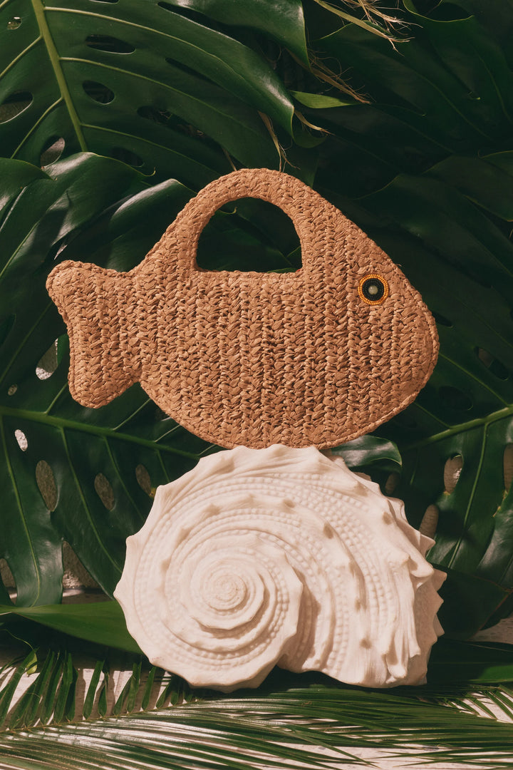 Raffia Fish Bag