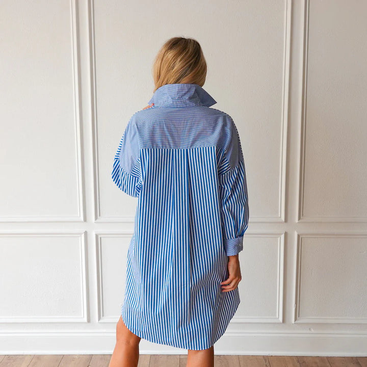 Frances Dress | Royal Stripe