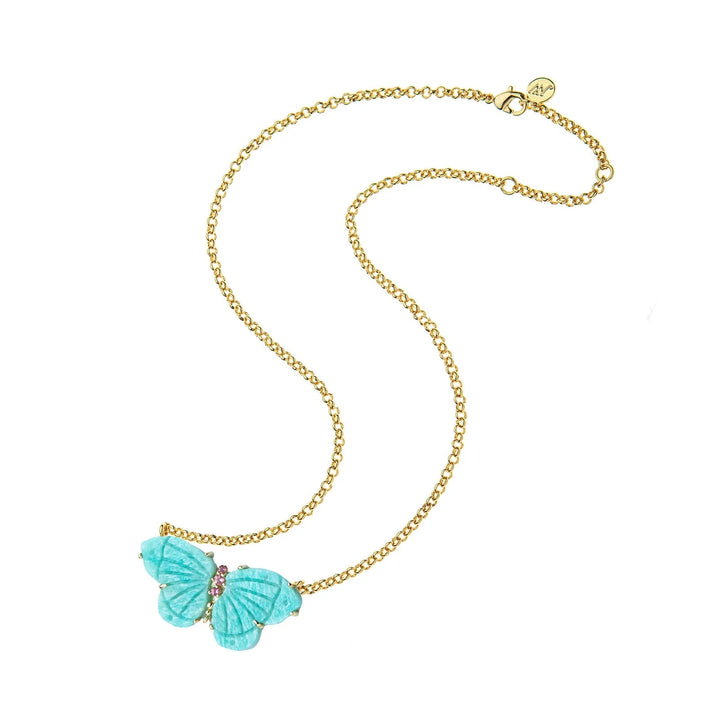 FREEDOM Stone Butterfly Necklace | Amazonite