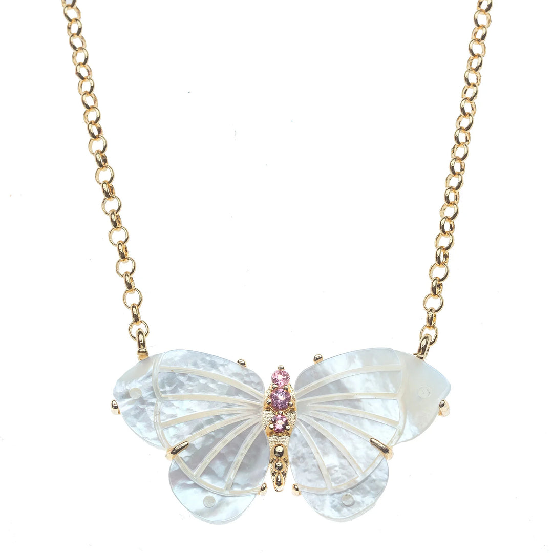FREEDOM Stone Butterfly Necklace | +Colors