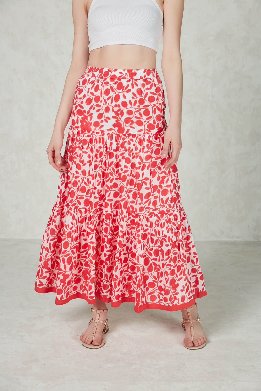 Ro's Garden Frilly Skirt | Okari Red