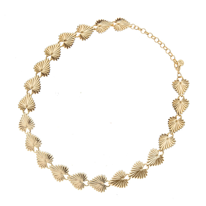 Jane Win Full Heart LOVE Link Necklace