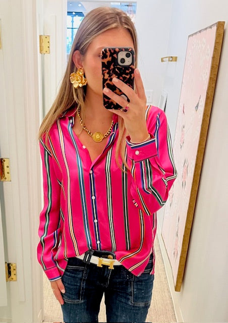 Tea Shirt | Pink Stripe