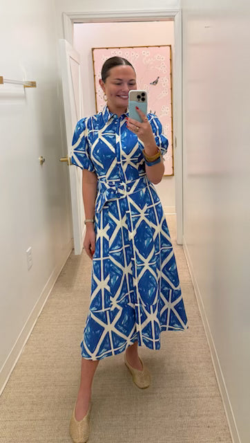 Lainey Dress | Blue Tile