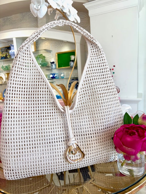 Woven Hobo Shoulder Bag | + Colors - Charlotte's Inc