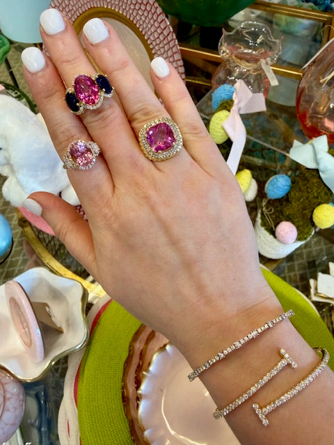 14k 0.45 Dia Pink Tourmaline Ring