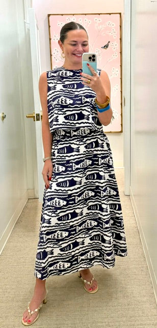 Crop Top | Fish Print