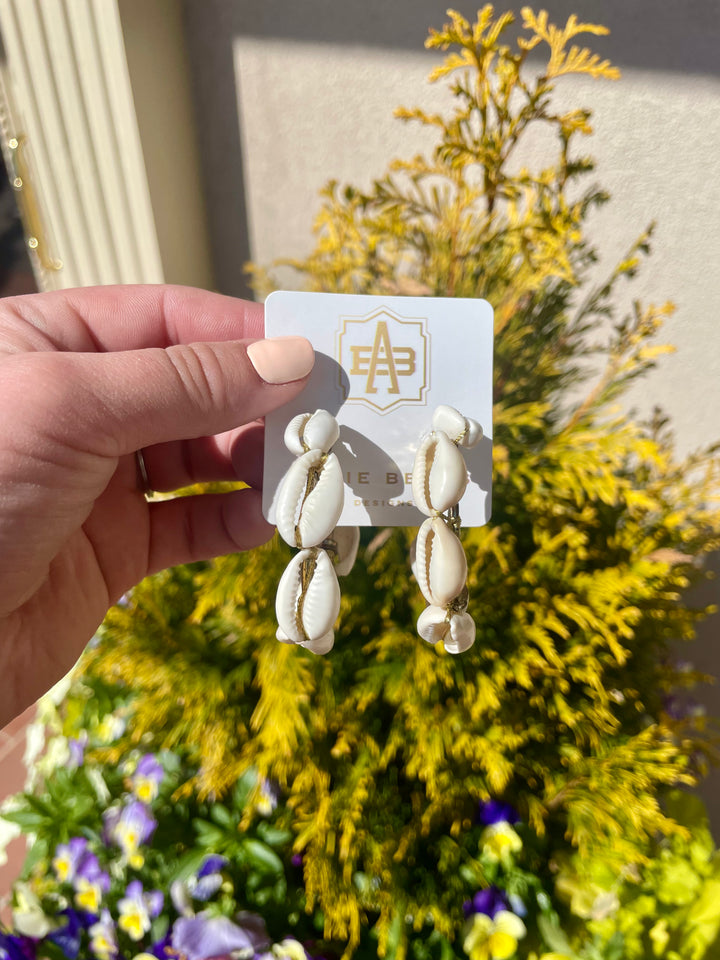 Cowrie Hoop Earrings