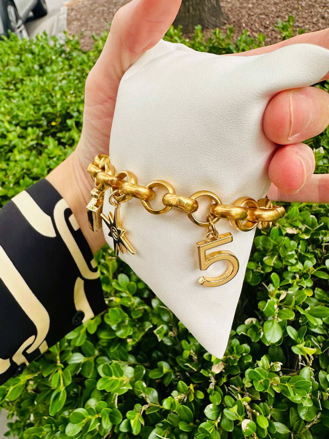 Large CC Charm Bracelet