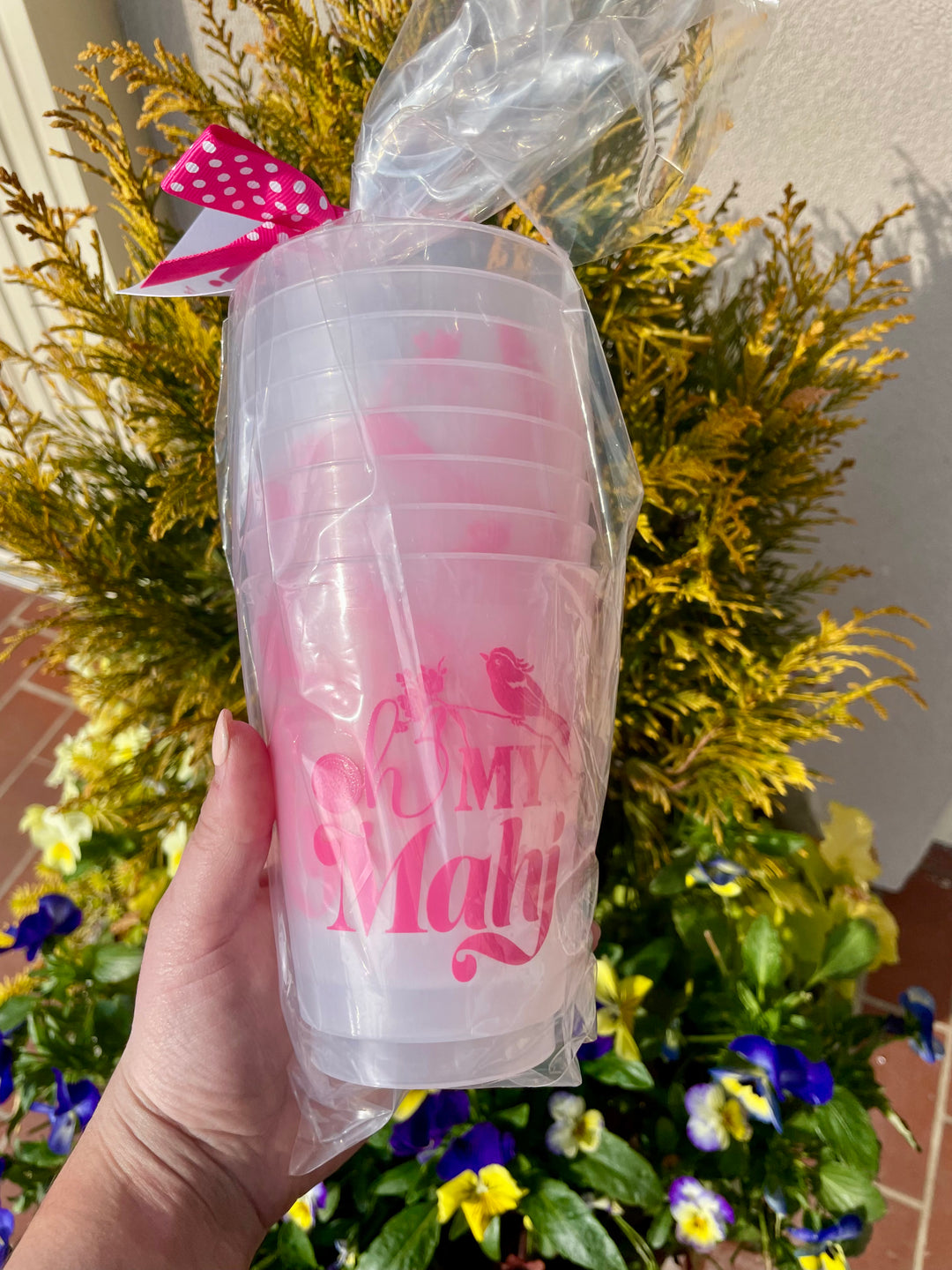 Shatterproof Cups | Oh My Mahj Pink + Blue