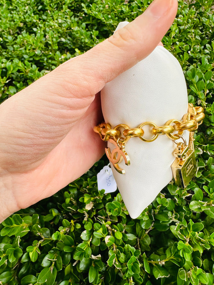 Large CC Charm Bracelet