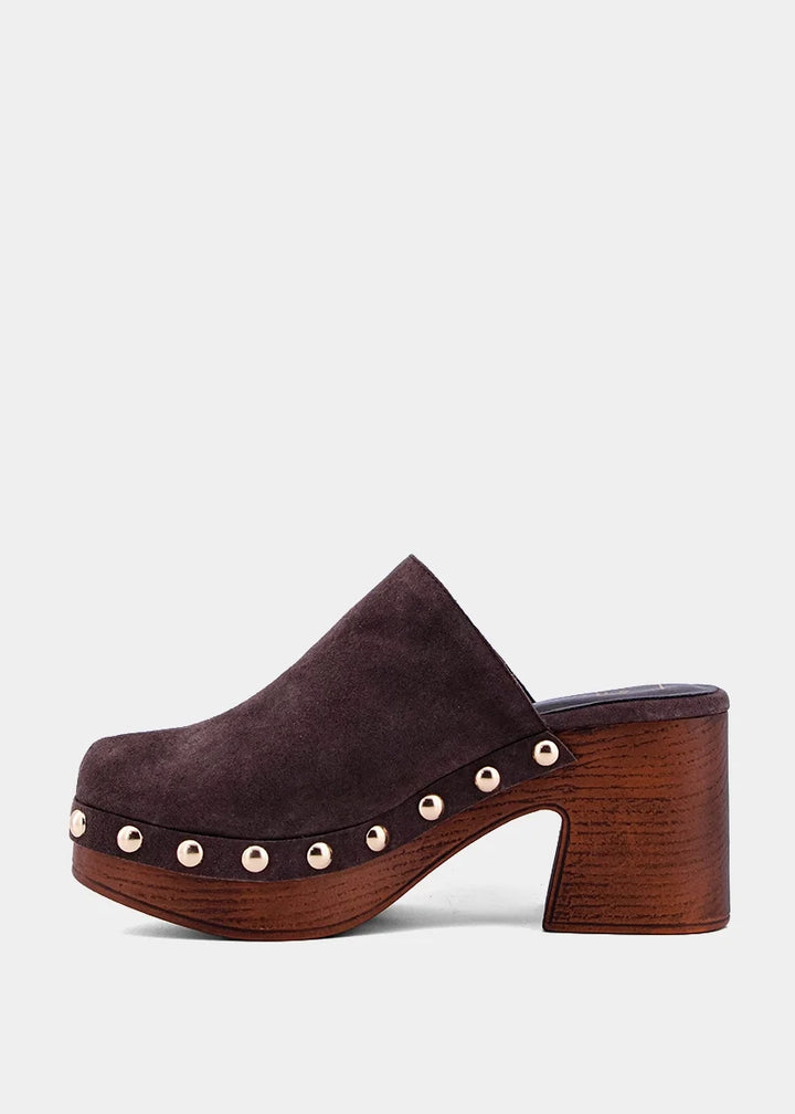 Geneva Clog | Brown Suede